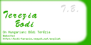 terezia bodi business card